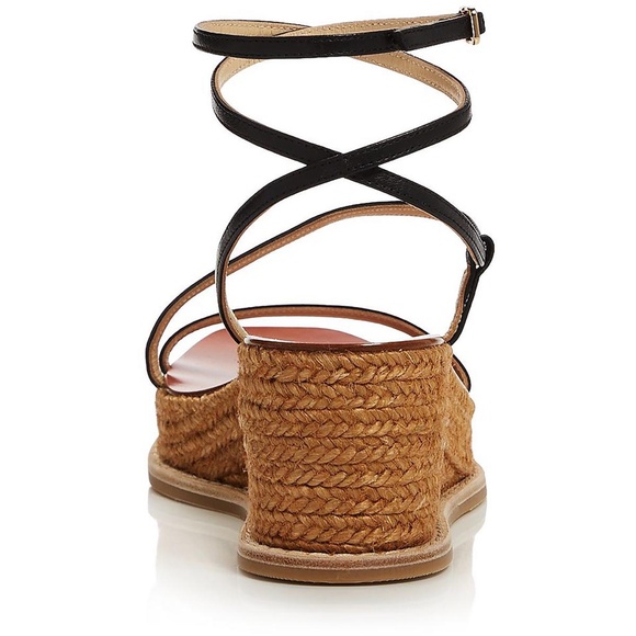 NIB JIMMY CHOO DRIVE 60 LEATHER OPEN TOE BUCKLE WEDGE SUMMER SANDALS MSRP: $595 - Picture 2 of 3